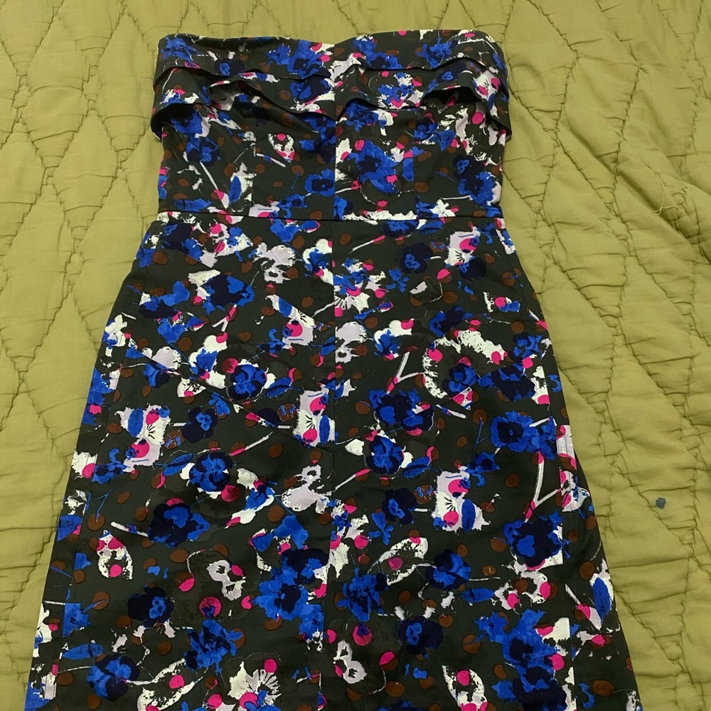 Printed Midi bodycon dress strapless